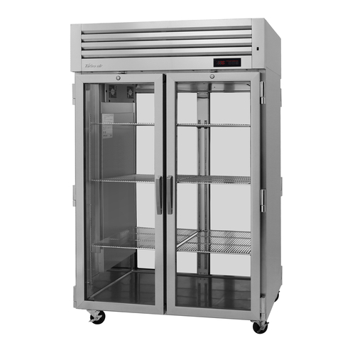 Turbo Air PRO-50H-G-PT Heated Cabinet Pass-Thru Two-Section 48.7 Cu Ft Glass Doors Digital Control Stainless Steel