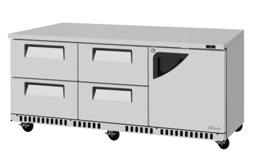 Turbo Air TUR-72SD-D4R-LFB-N Super Deluxe Series Undercounter Refrigerator 17.6 cu ft Front Breathing Design