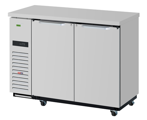 Turbo Air TBB-24-48SSD-N6 Super Deluxe Narrow Back Bar Cooler 49 inch Solid Doors 12.2 cu ft Energy Star