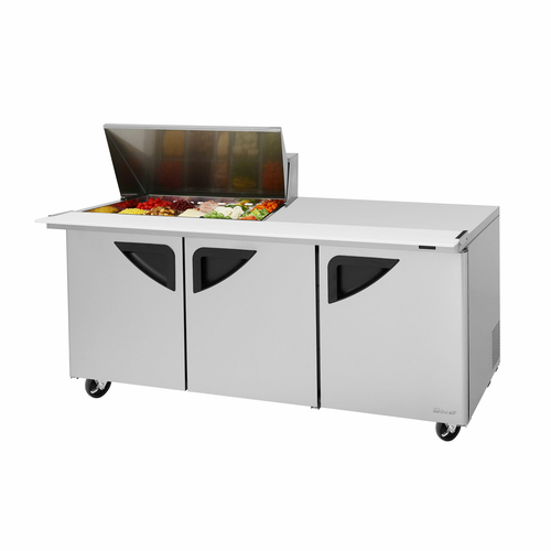 Turbo Air TST-72SD-15M-N-LW Super Deluxe Sandwich Salad Mega Top Unit 23 cu ft Stainless Steel 15 Pan Opening