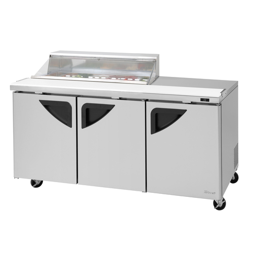 Turbo Air TST-72SD-12S-N-CL Super Deluxe Sandwich Salad Unit 72 Inch Stainless Steel 23 Cu Ft with LED Lighting