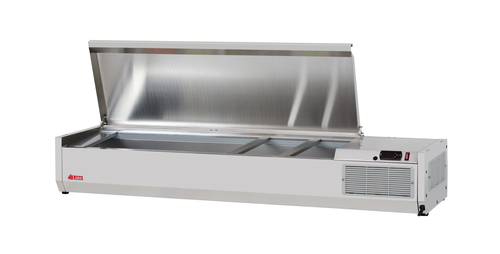 Turbo Air CTST-1500-13-N E-Line Countertop Salad Table 59 inch Side Mounted Refrigeration Stainless Steel