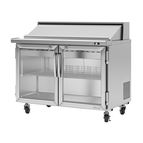 Turbo Air PST-48-G-N PRO Series Sandwich Salad Unit 12 Pan Top 2 Section Stainless Steel 115V