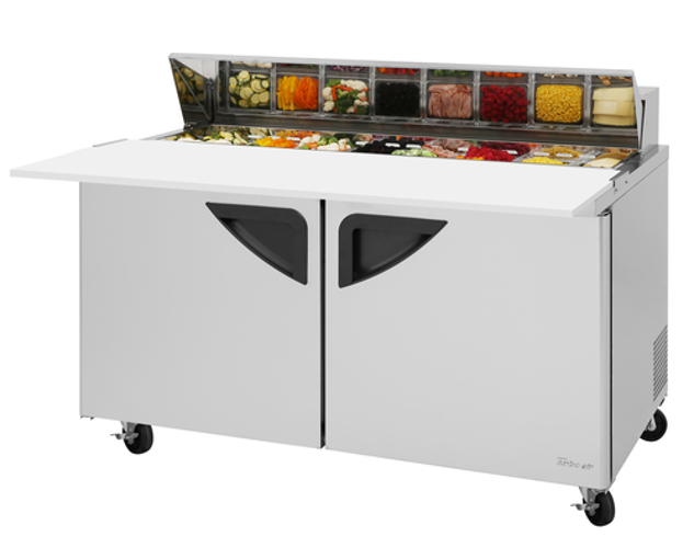 Turbo Air TST-60SD-16-N Super Deluxe Sandwich Salad Unit 16 cu ft Stainless Steel 2 Section Refrigeration