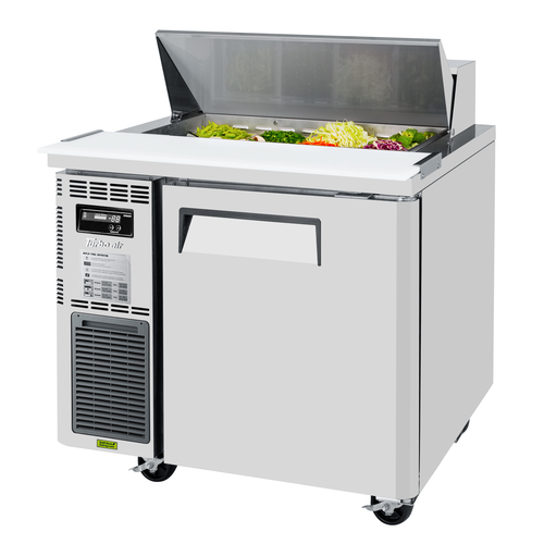 Turbo Air JST-36-N J Series Sandwich Salad Unit 35-3/8 inch 8 Pan Top Digital Temp Control Stainless Steel