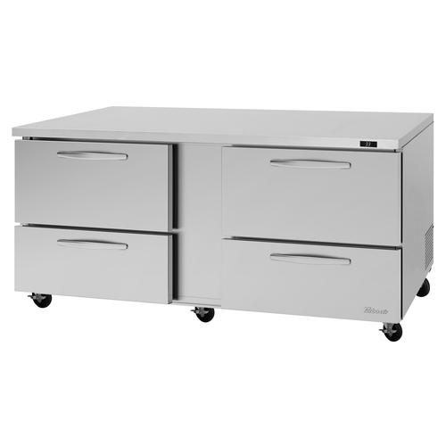 Turbo Air PUR-72-D4-N PRO Series Undercounter Refrigerator 18.8 cu ft 72-5/8W x 30D x 30-1/2H Stainless Steel
