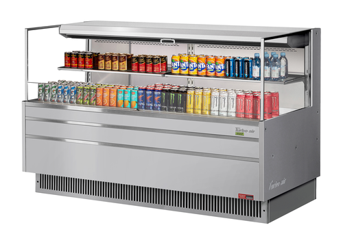 Turbo Air TOM-72L-UF-S-2S-N Horizontal Open Display Merchandiser 15.8 cu ft Low Profile Self Contained Refrigeration
