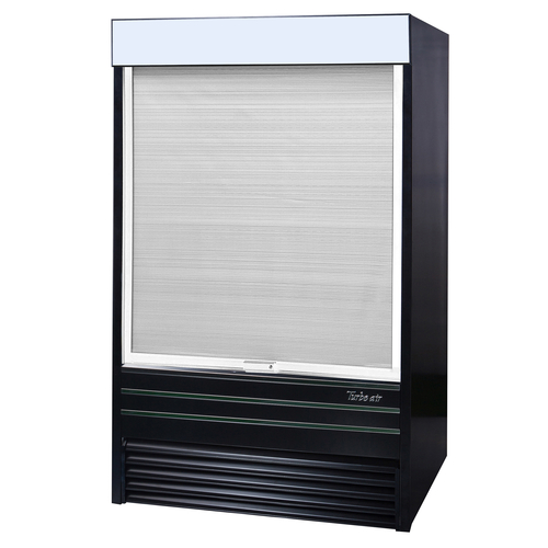 Turbo Air SC-96-EB Security Cover 89-1/2W x 1-3/4D x 51-3/4H for TOM-96EB-N Fabric with Black Trim Field Installed