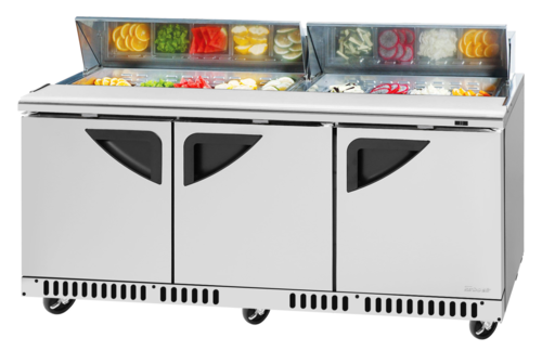 Turbo Air TST-72SD-FB-N Super Deluxe Sandwich Salad Unit Front Breathing 72 Inch Stainless Steel 17.6 Cu Ft