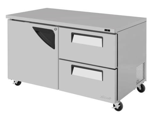 Turbo Air TUF-60SD-D2-N Super Deluxe Undercounter Freezer 60 inch Two Section Stainless Steel 17 cu ft