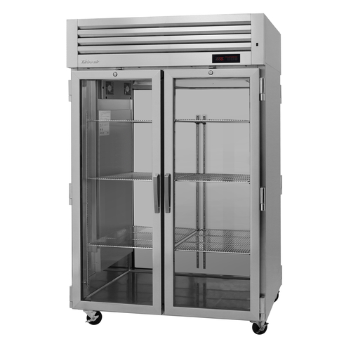 Turbo Air PRO-50H-G PRO Series Heated Cabinet Two Section 47.7 cu ft Digital Temp Control Glass Doors Energy Star