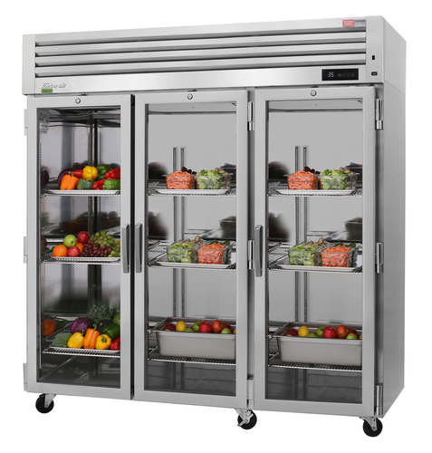 Turbo Air PRO-77R-G-N PRO Series Refrigerator Three Section 75.69 cu ft Capacity Energy Efficient Design