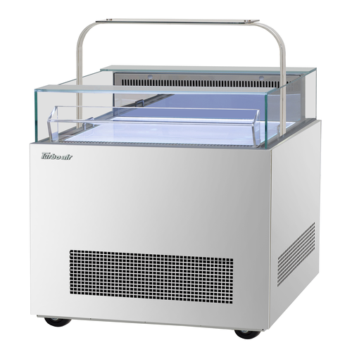 Turbo Air TOS-30NN-D-S Open Display Sandwich and Cheese Merchandiser with Glass Sneeze Guard 30 Inch Width