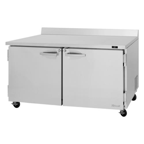 Turbo Air PWR-60-N PRO Series Worktop Refrigerator 60 inch two-section 15.5 cu.ft. self-contained stainless steel