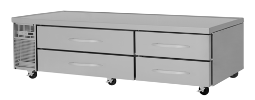 Turbo Air PRCBE-96F-N PRO Series Freezer Chef Base 96 inch Stainless Steel Drawers Digital Display Self Cleaning