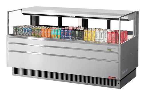 Turbo Air TOM-72L-UFD-S-1S-N Horizontal Open Display Merchandiser 9.7 cu ft Capacity Self Contained Refrigeration
