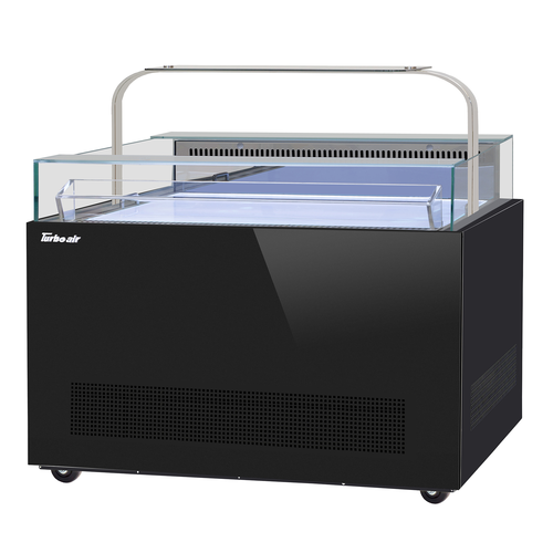 Turbo Air TOS-50NN-D-WB Open Display Sandwich and Cheese Merchandiser with Glass Sneeze Guard 50 Inch Width