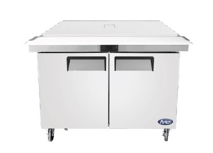 Atosa USA MSF8306GR-NTCV Sandwich Salad Mega Top Refrigerator 48 inch Two Section 13.4 cu ft Stainless Steel