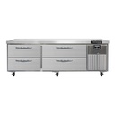 Continental Refrigerator D72GN Two Section Griddle Stand with Drawers Stainless Steel Top and Self Contained Refrigeration
