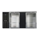 Continental Refrigerator BB69SNGD Refrigerated Back Bar Cooler 69W 34-3/4H Stainless Steel Top 18 Cubic Feet