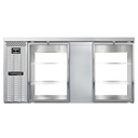 Continental Refrigerator BB69NSSGDPT Refrigerated Back Bar Cooler 69 inch Stainless Steel 26 Cubic Feet Glass Doors
