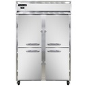 Continental Refrigerator 2FNSAHD Freezer Reach-In Two-Section Stainless Steel Half-Height Solid Doors ENERGY STAR