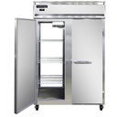 Continental Refrigerator 2FNSSPT Freezer Pass-Thru Two-Section Self-Contained Stainless Steel Full-Height Solid Doors
