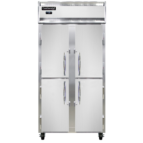 Continental Refrigerator 2FSENSAHD Slim Line Freezer Reach In 36-1/4W Two Section Self Contained Refrigeration