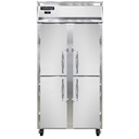 Continental Refrigerator 2FSENSSHD Slim Line Freezer Reach In 36-1/4W Two Section Stainless Steel Half Height Doors
