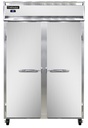Continental Refrigerator 2RNSS Reach In Two Section Stainless Steel Refrigerator with Solid Doors and Digital Control