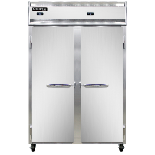 Continental Refrigerator 2RFN Reach-In Refrigerator Freezer 52 Inch Two Section Stainless Steel Self Closing Doors