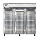 Continental Refrigerator 3FNGD Freezer Display Three Section Self Contained Refrigeration Aluminum Exterior Stainless Steel Front