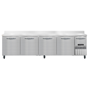 Continental Refrigerator RA118NBS Refrigerated Base Worktop Unit 118 inch 300 Series Stainless Steel