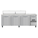 Continental Refrigerator RA93N18 Refrigerated Base Sandwich Unit 93 inch 300 Series Stainless Steel Top