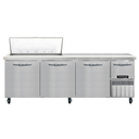 Continental Refrigerator RA93N18M Refrigerated Base Sandwich Unit 93 inch Stainless Steel with 18 Pans and Doors