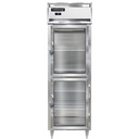 Continental Refrigerator D1FNSSGDHD Designer Line Freezer One Section Stainless Steel Half Height Glass Doors