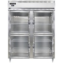 Continental Refrigerator D2RENSAGDHD Designer Line Wide Refrigerator 57 inch Two Section Stainless Steel Glass Doors