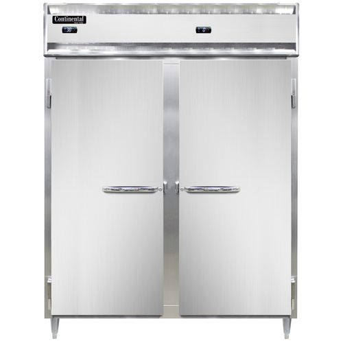 Continental Refrigerator D2RFENSA Designer Line Refrigerator Freezer Reach In Two Section 57W Stainless Steel