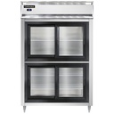 Continental Refrigerator D2RSNSASGDHD Designer Line Refrigerator Two Section Stainless Steel Half Height Glass Doors