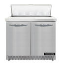 Continental Refrigerator D36N10-FB Designer Line Sandwich Unit 36 inch Front Breather Stainless Steel 2 Section
