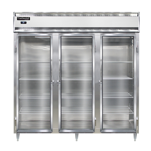 Continental Refrigerator D3RNSAGD Designer Line Refrigerator Three Section Self Contained Stainless Steel