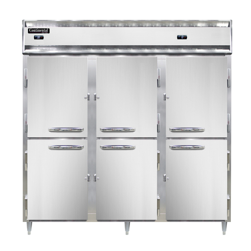 Continental Refrigerator D3RRFNSSHD Designer Line Refrigerator Freezer Three Section Stainless Steel Cabinet