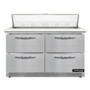 Continental Refrigerator D48N12C-FB-D Designer Line Sandwich Unit Front Breather 48 inch with Drawers and Pans