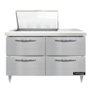 Continental Refrigerator D48N12M-D Designer Line Mighty Top Sandwich Unit 48 inch with 4 drawers and stainless steel top