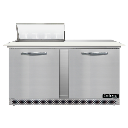 Continental Refrigerator D60N8C-FB Designer Line Sandwich Unit 60 inch Front Breather Stainless Steel 2 Section
