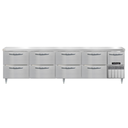Continental Refrigerator DRA118NSS-D Designer Line Refrigerated Base Worktop Unit 118W Stainless Steel 8 Drawers