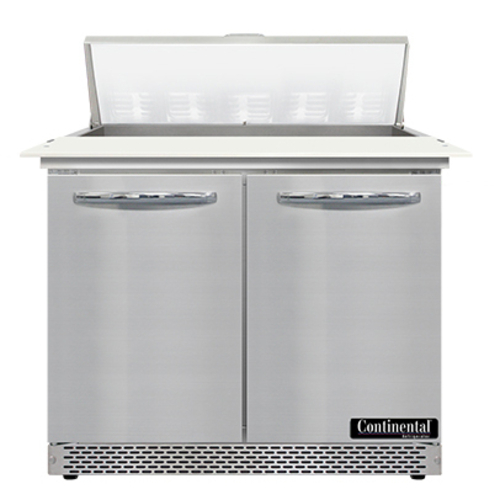 Continental Refrigerator SW36N10C-FB Sandwich Unit Front Breather 36W 10.3 cu ft Stainless Steel 2 Section