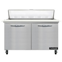 Continental Refrigerator SW48N12C Sandwich Unit 48W 13.4 cu ft capacity two-section with 12 pans and stainless steel top