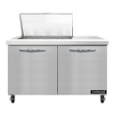 Continental Refrigerator SW48N12M Mighty Top Sandwich Unit 48W 134 cu ft capacity two-section with 12 pans and cutting board