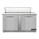 Continental Refrigerator SW60N12C-FB Sandwich Unit Front Breather 60 inch 17 cu ft Two Section with Pans and Cutting Board